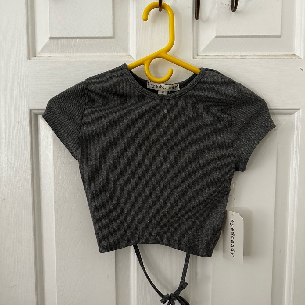 Extra small open back crop top